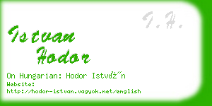 istvan hodor business card